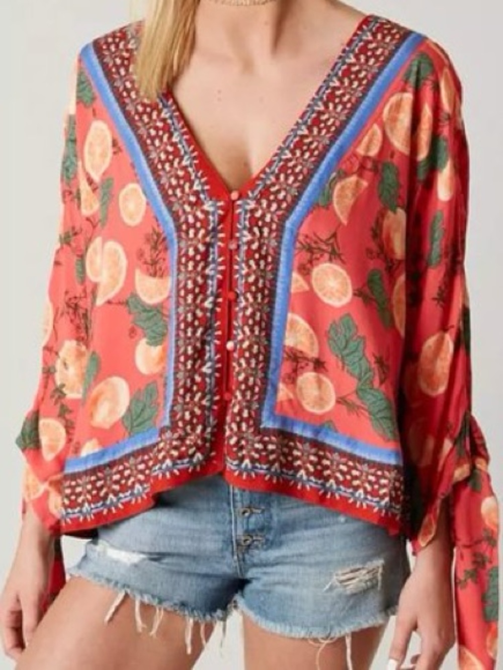 Free People Freshly Squeezed Multicolor Top Women's Size Small